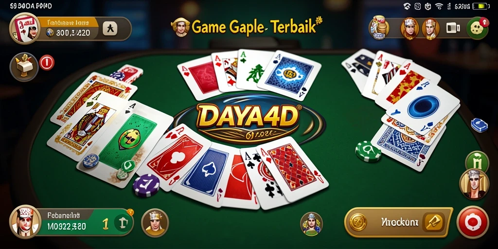 Tampilan gameplay Gaple yang seru dan interaktif di DAYA4D.