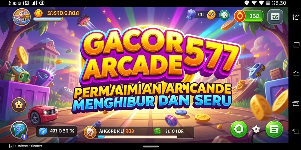 Screenshot GACOR577 menampilkan aksi seru dalam permainan arcade.