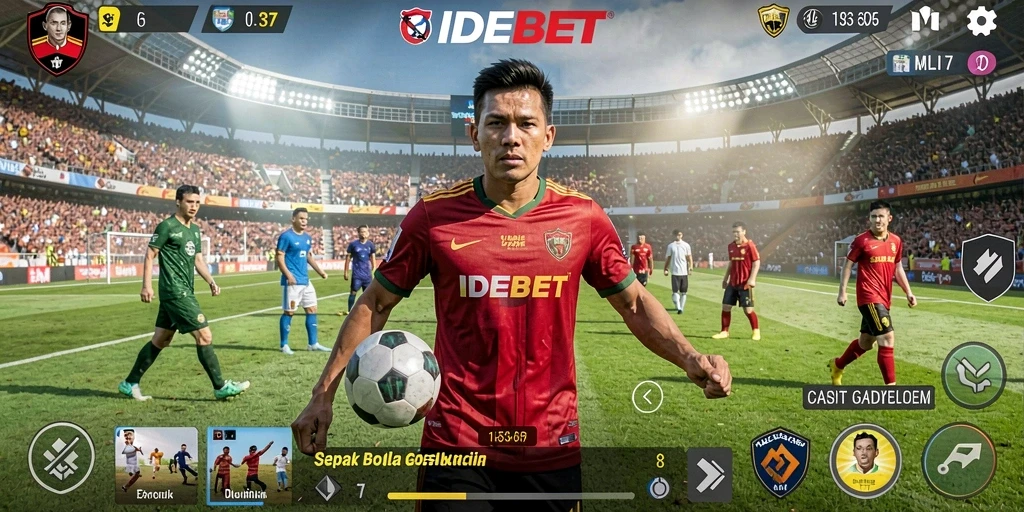 Tampilan gameplay yang mendebarkan dalam aplikasi IDEBET.