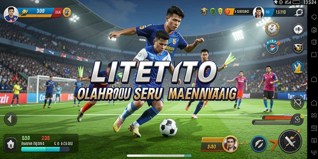 Tampilan gameplay seru dalam LITETOTO yang penuh aksi olahraga.