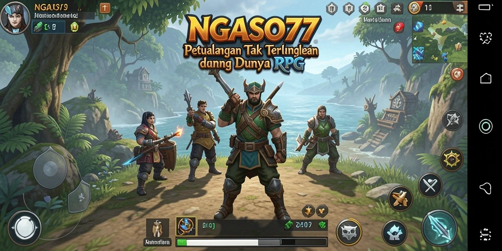 Tampilan dinamis gameplay RPG NGASO77 yang menegangkan.