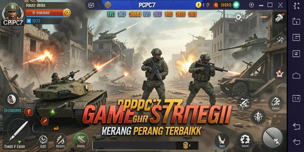 Tampilan gameplay seru dalam game strategi SLG PCPC7.