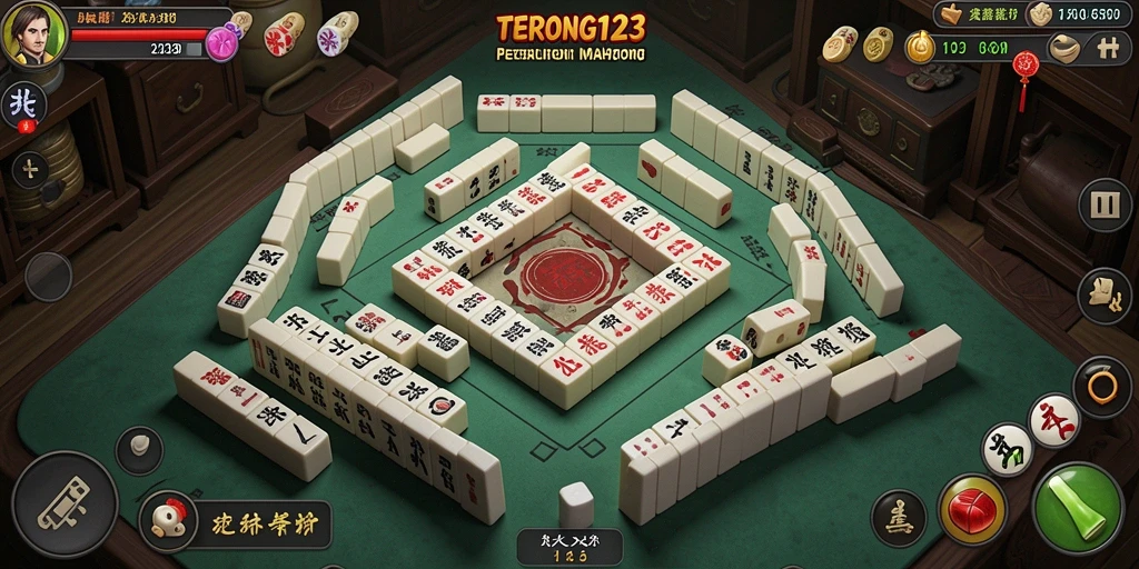 Tampilan menarik dari gameplay Mahjong di TERONG123.